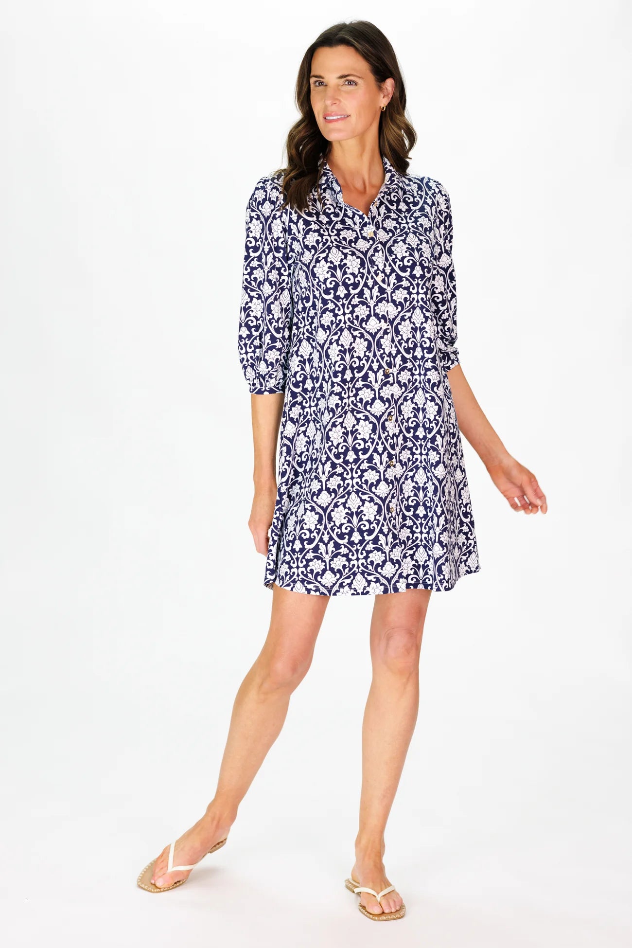 ashlyn dress navy filigree