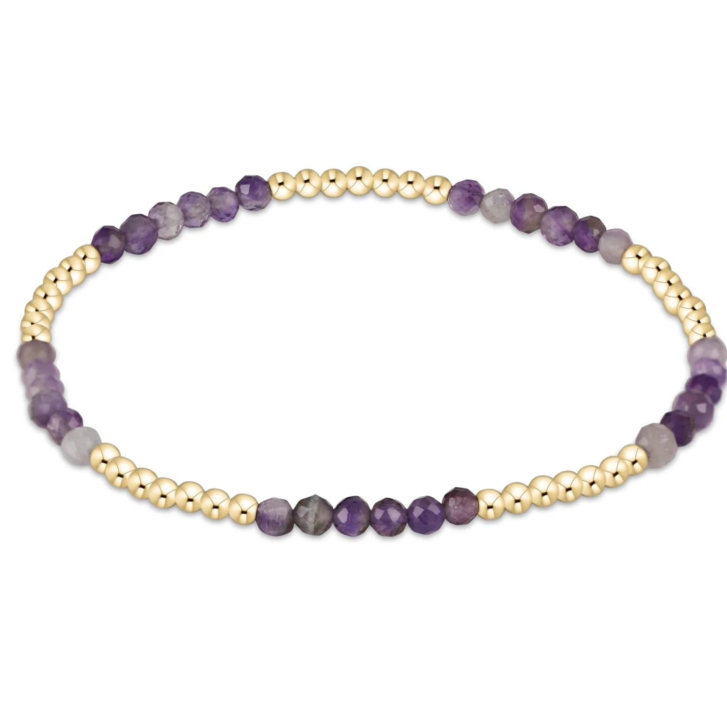 blissful pattern 2.5mm bead bracelet amethyst