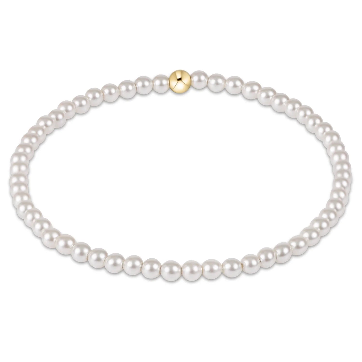 classic pearl 3mm bead bracelet