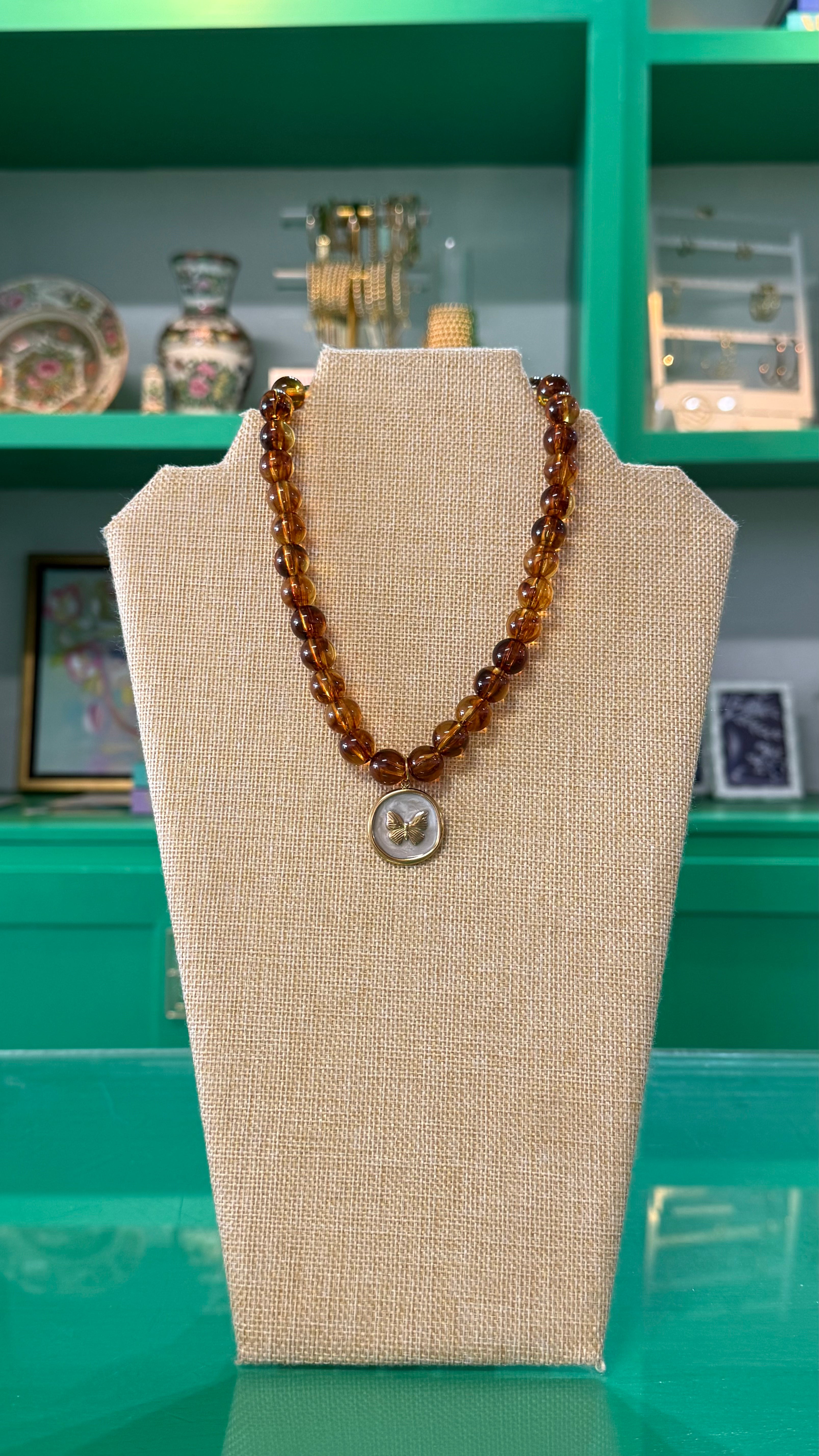 charm beaded necklace