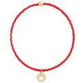 hope classic bracelet bright red star small gold disc