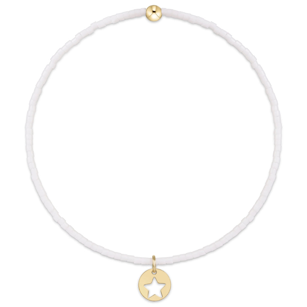 hope classic bracelet white star small gold disc