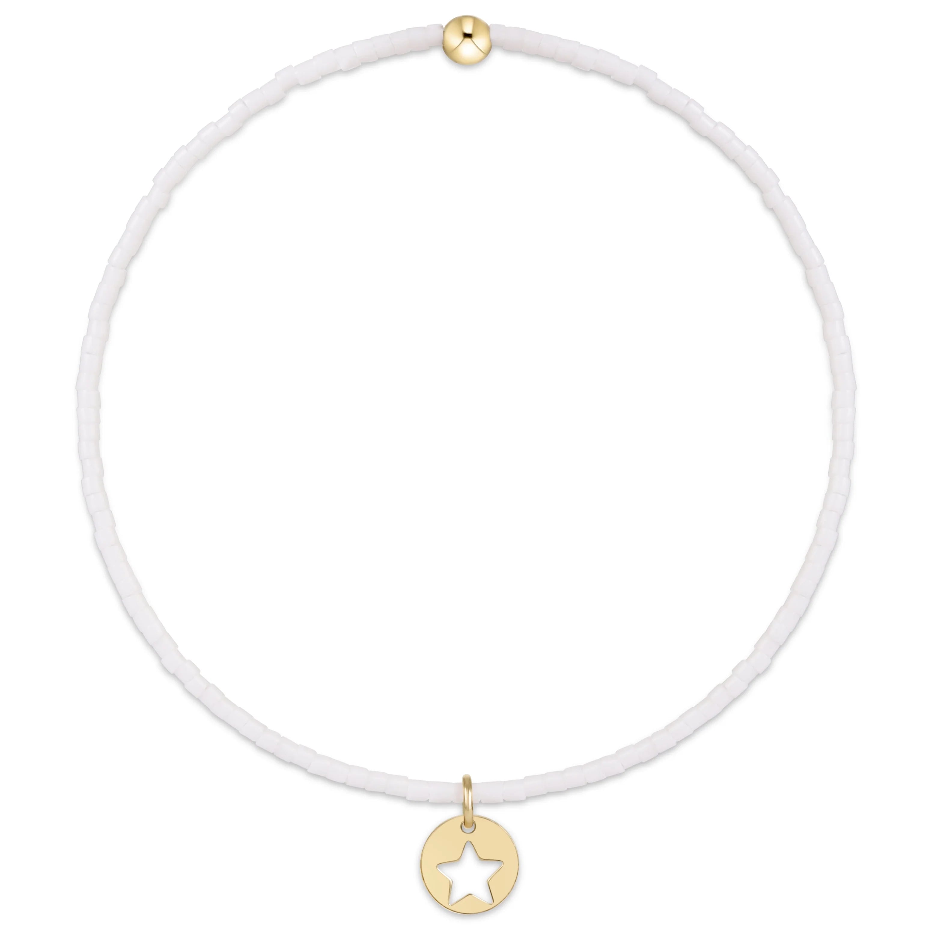hope classic bracelet white star small gold disc