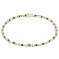 egirl hope sincerity pattern 2mm bead bracelet blue metallic