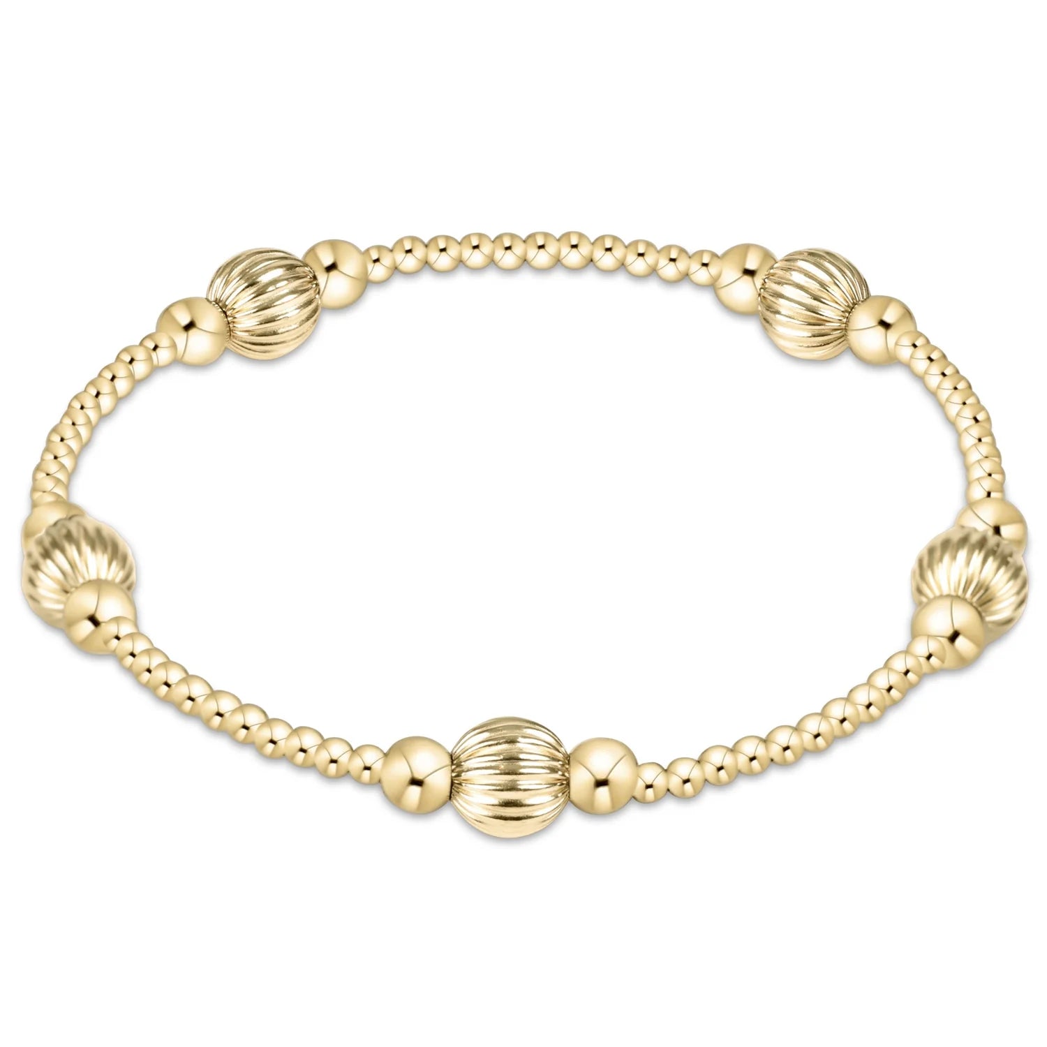 purpose dignity 6mm bead bracelet gold