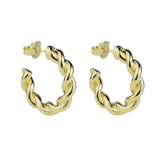 small twisted hoops