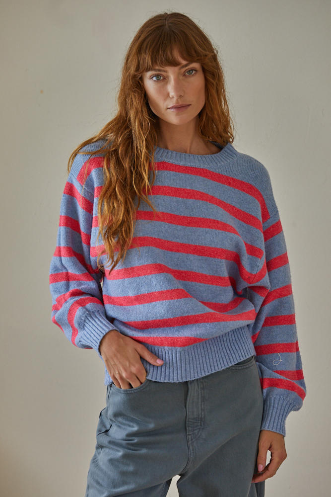 davis striped sweater