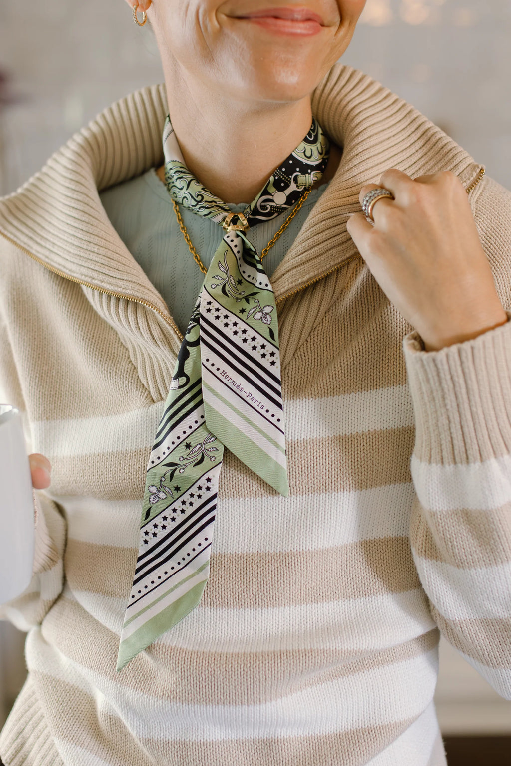 blaire quarter zip tan