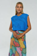 laura sleeveless sweater - blue