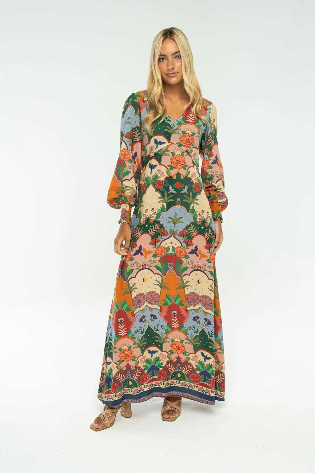 layla dress salmon rose