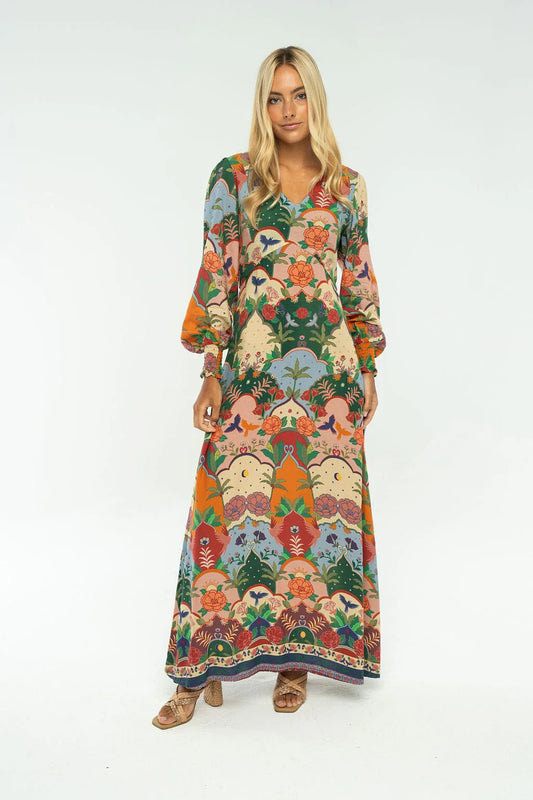 layla dress salmon rose