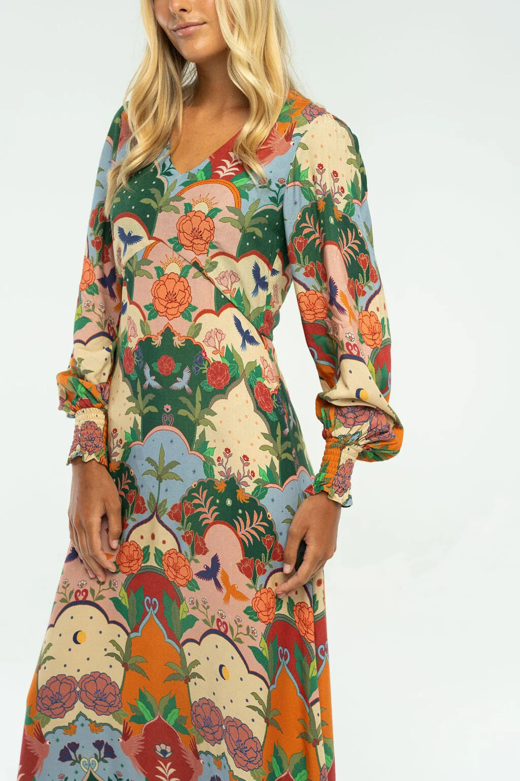 layla dress salmon rose