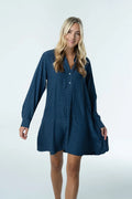 margot mini dress in crepe polka dot