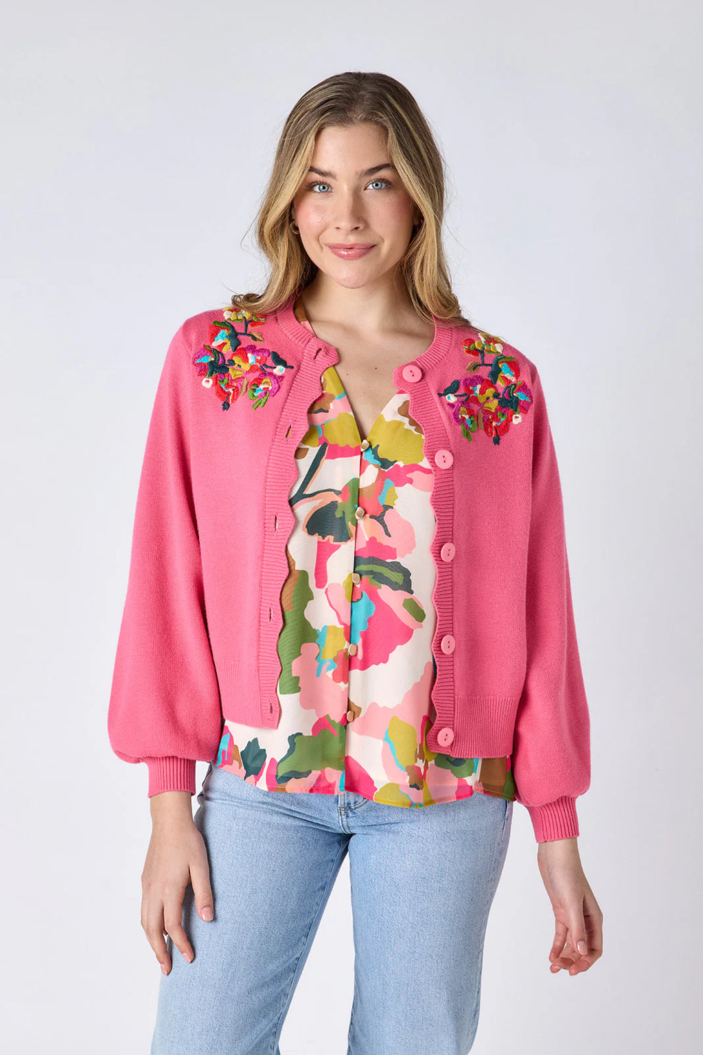 colson cardigan in cherry blossom