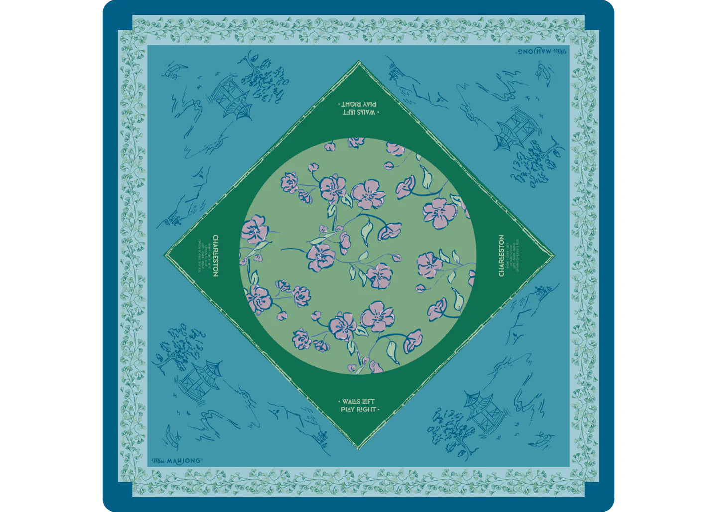 cherry blossom mat malachite