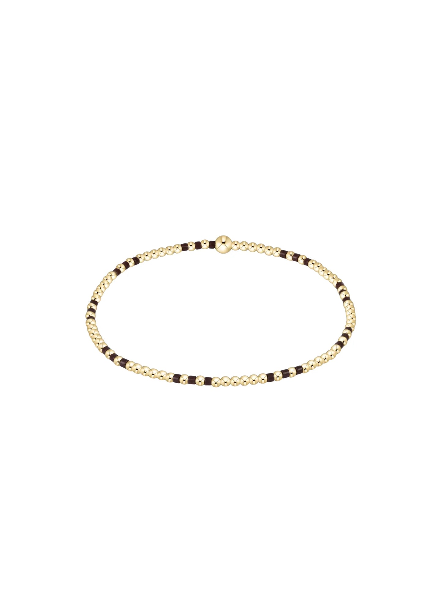 hope joy pattern 2mm bead bracelet chocolate