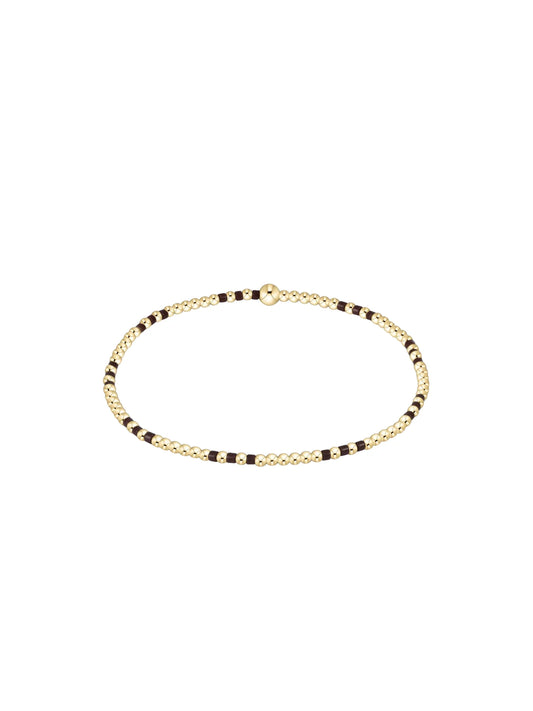 hope joy pattern 2mm bead bracelet chocolate
