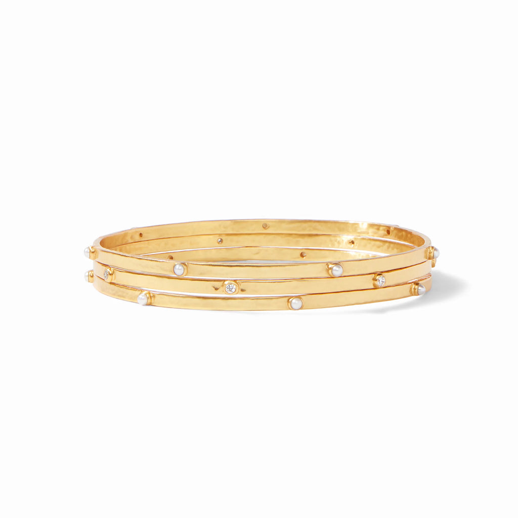 crescent stone bangle