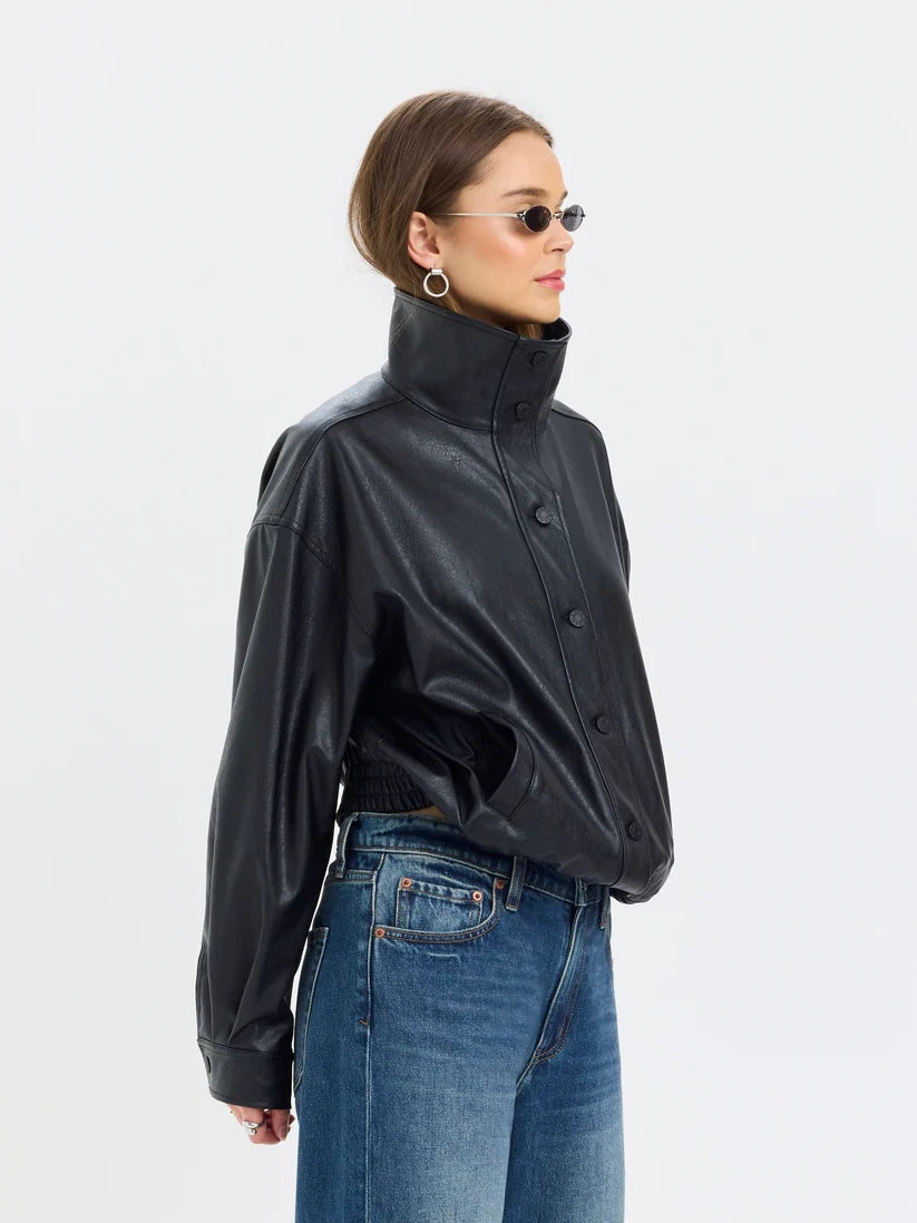phantom funnel neck jacket black