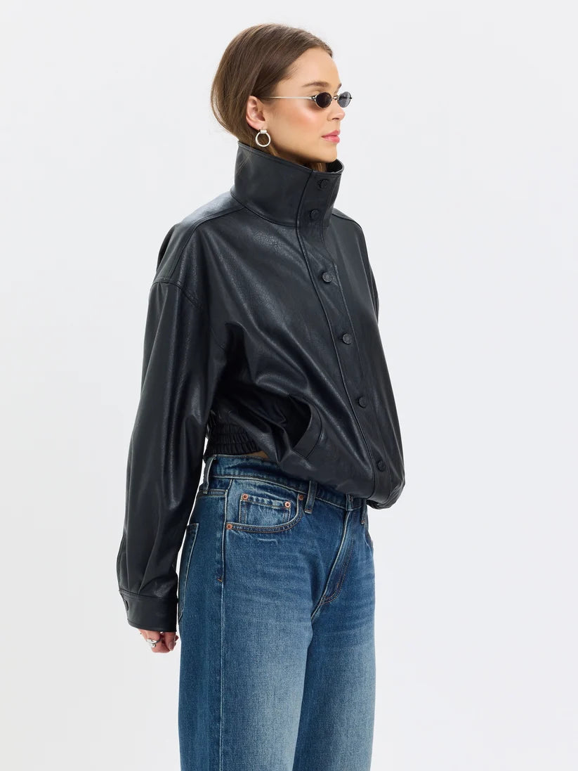 phantom funnel neck jacket black