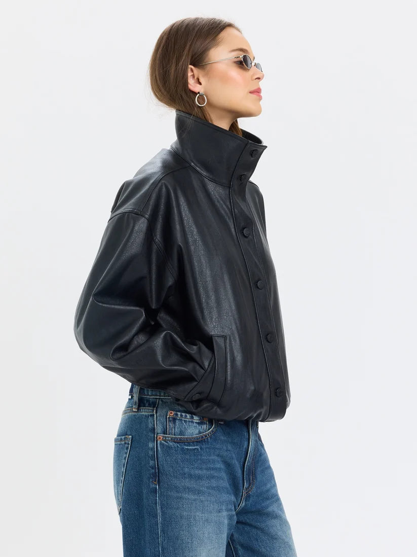 phantom funnel neck jacket black