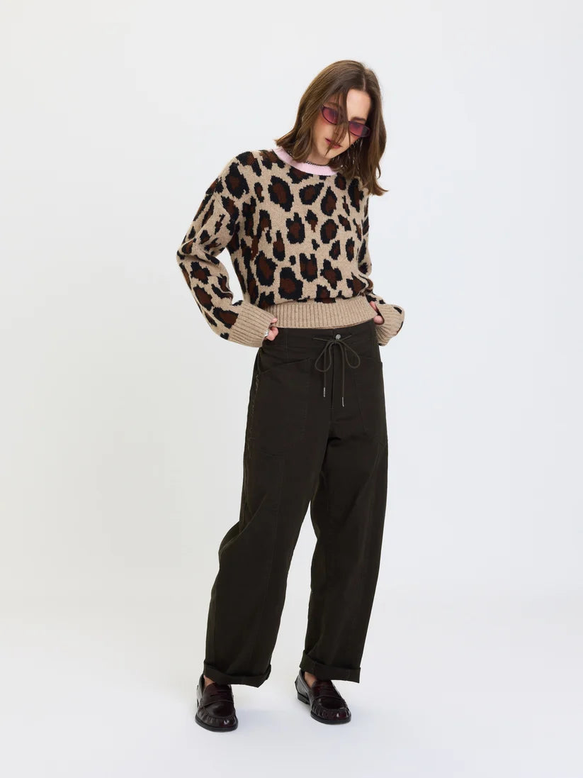 villa drawstring barrel pant fern