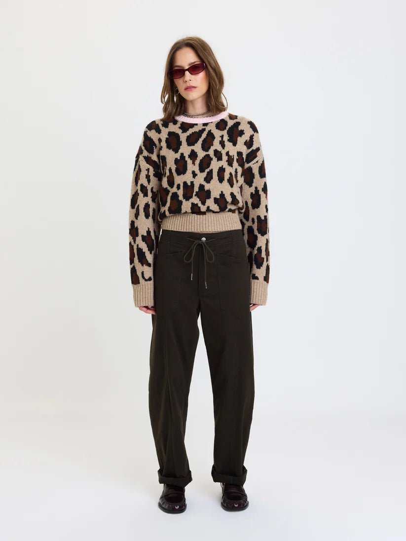 villa drawstring barrel pant fern