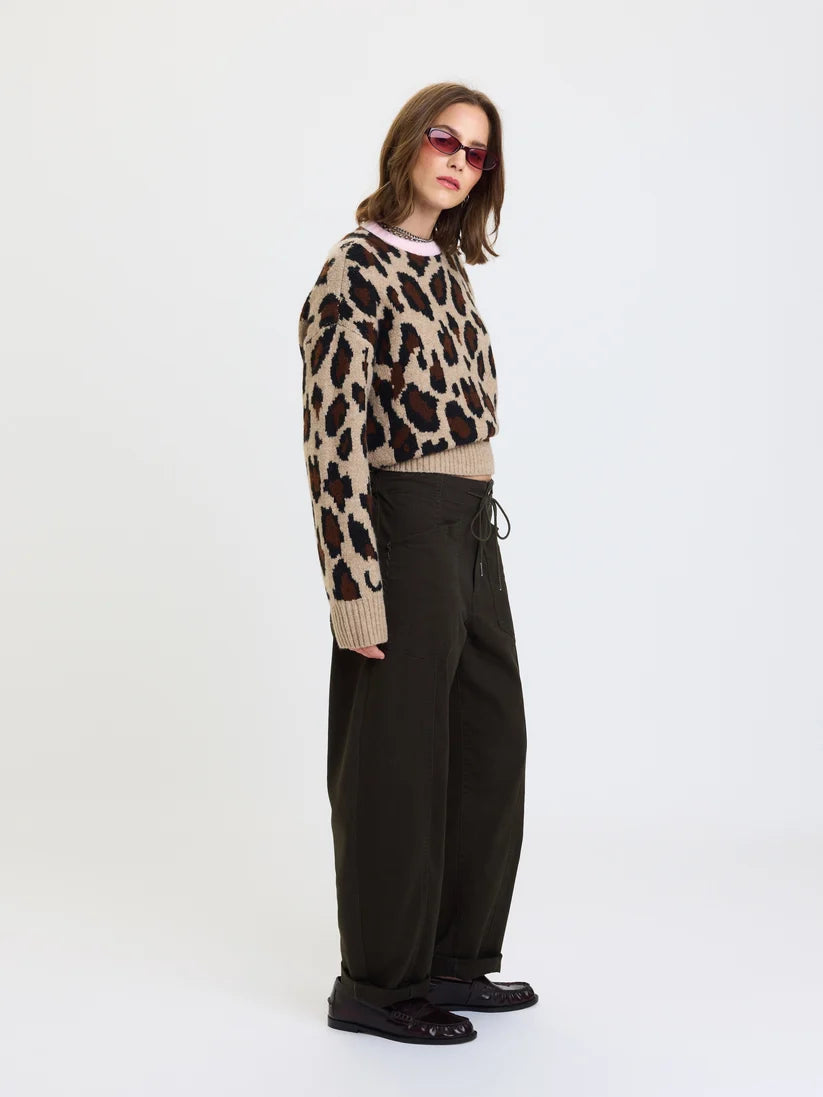 villa drawstring barrel pant fern