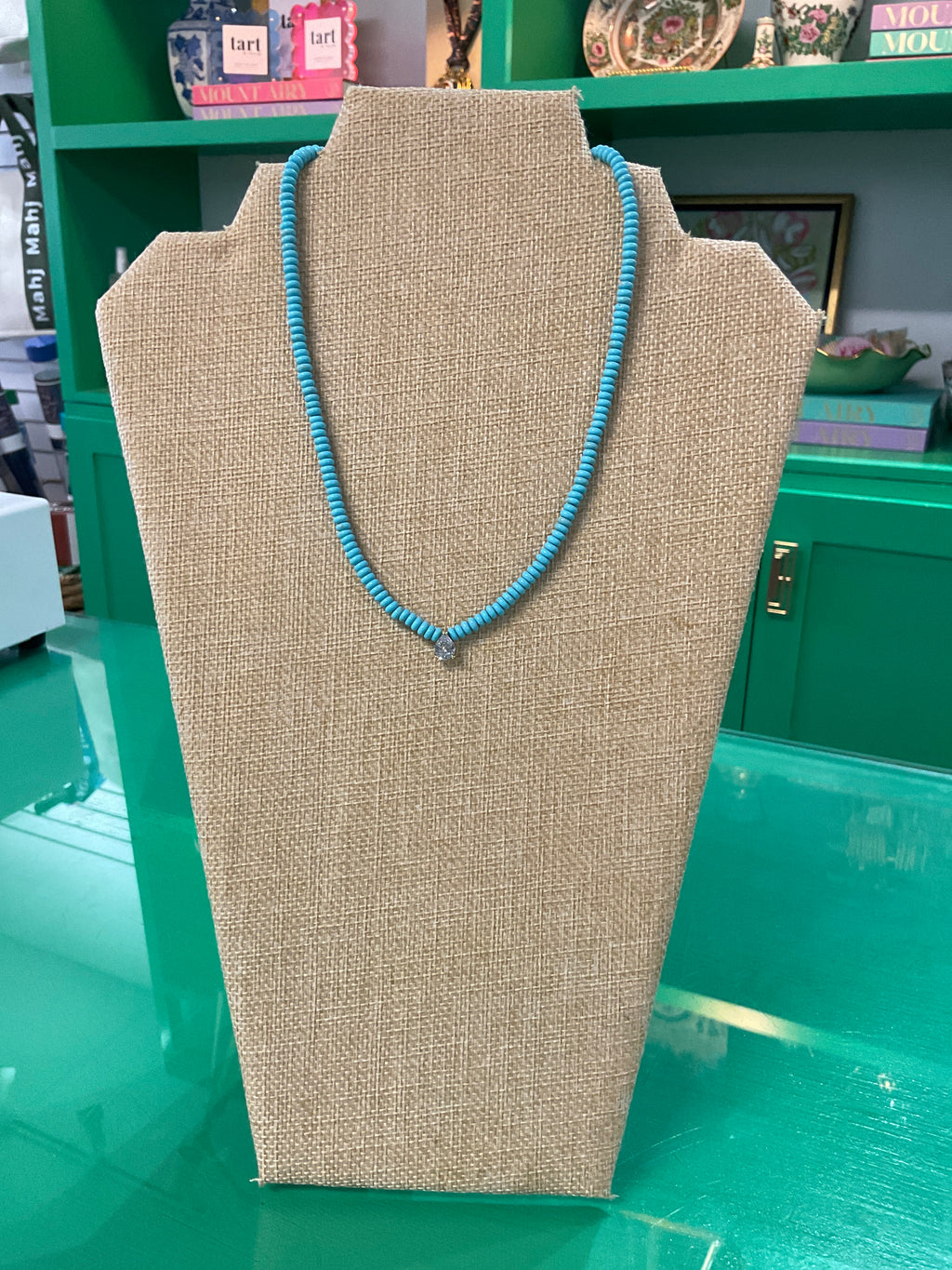 simplistic rondelle beaded necklace