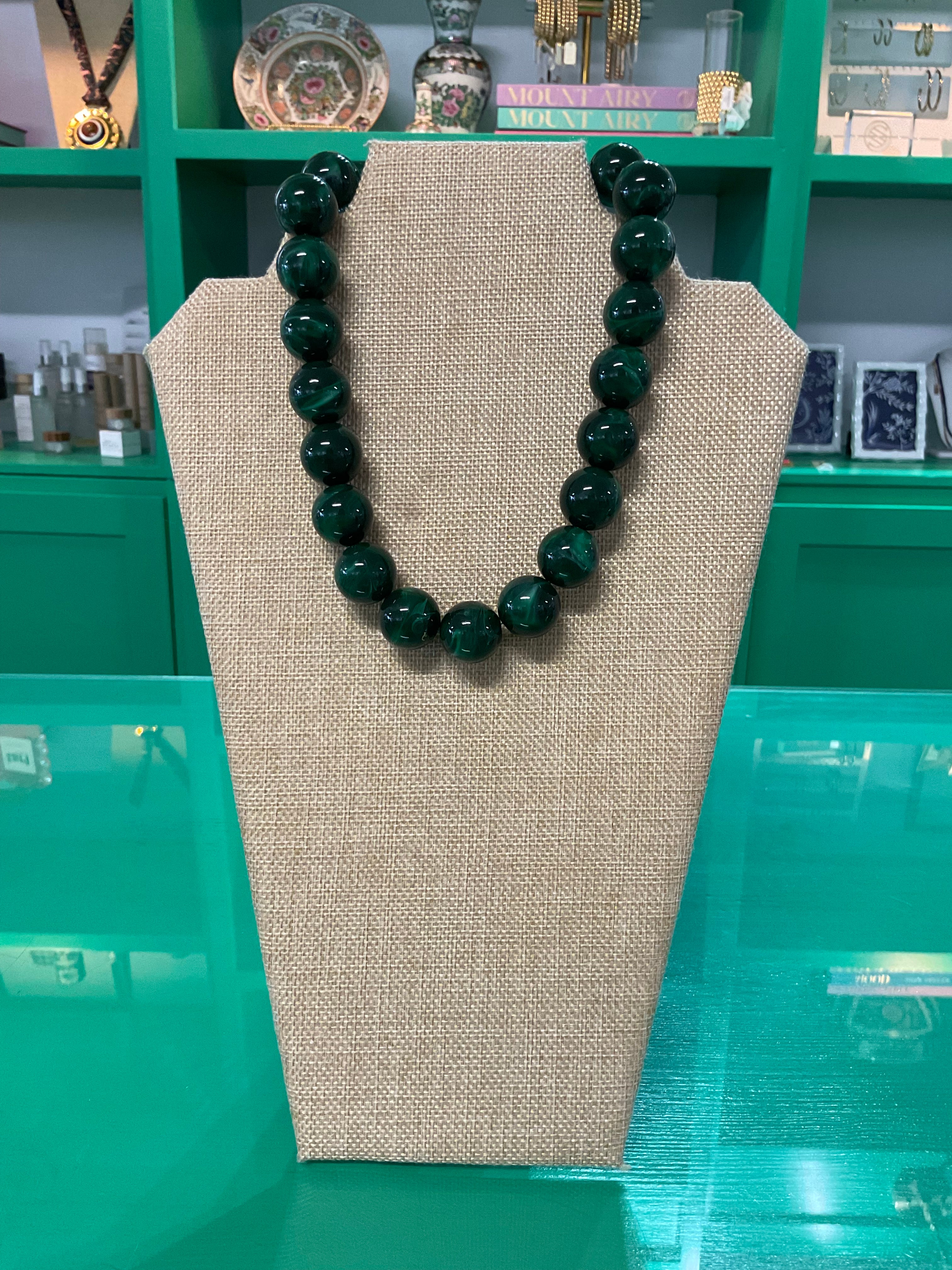 fall bauble beaded necklace