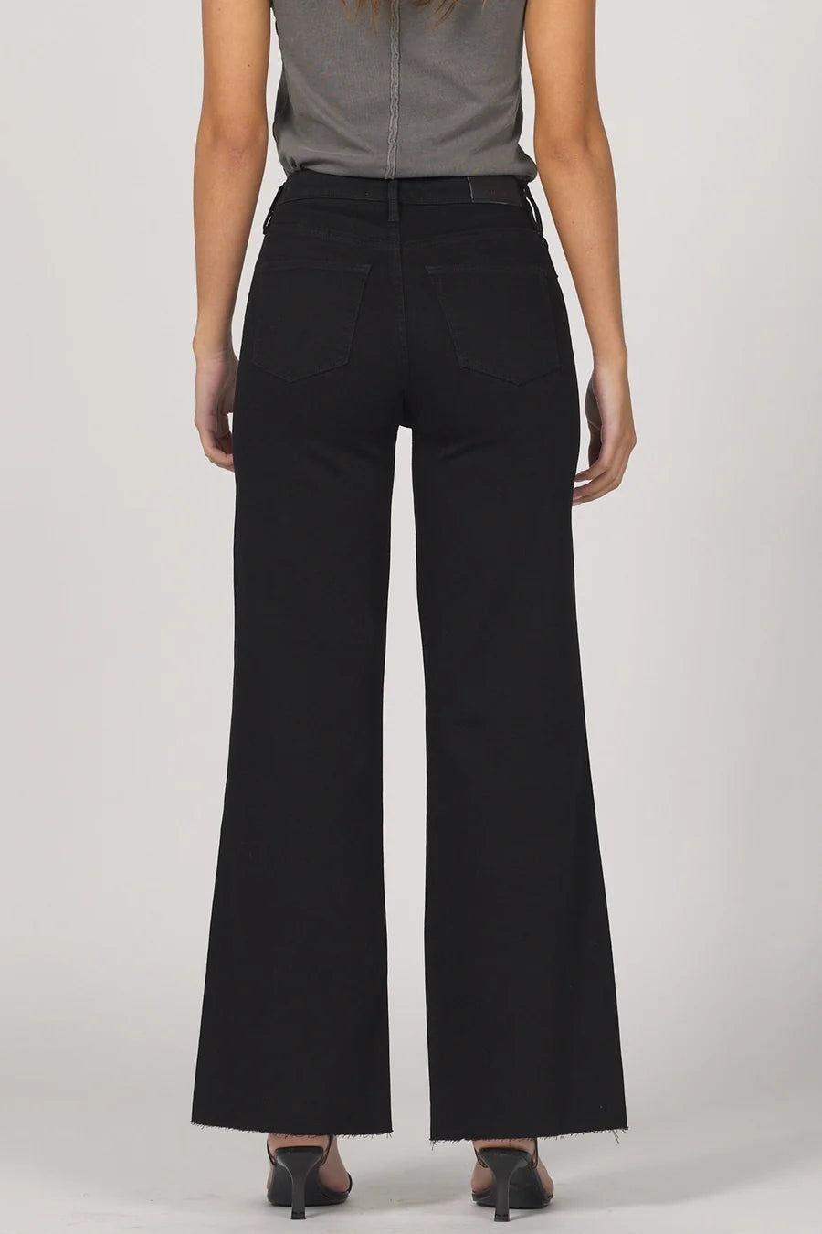 fiona high rise wide leg jeans black arrow