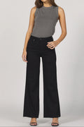 fiona high rise wide leg jeans black arrow