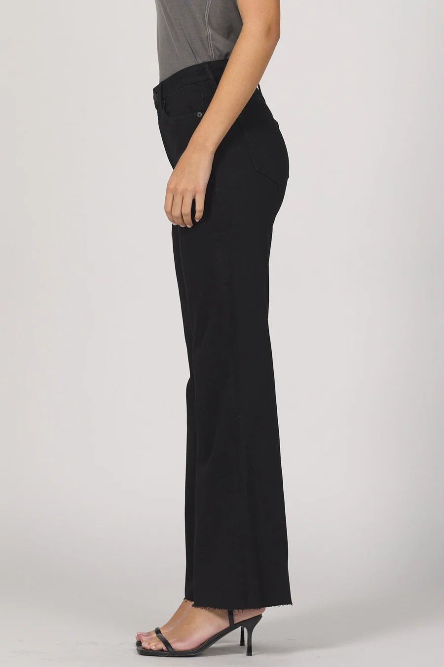 fiona high rise wide leg jeans black arrow