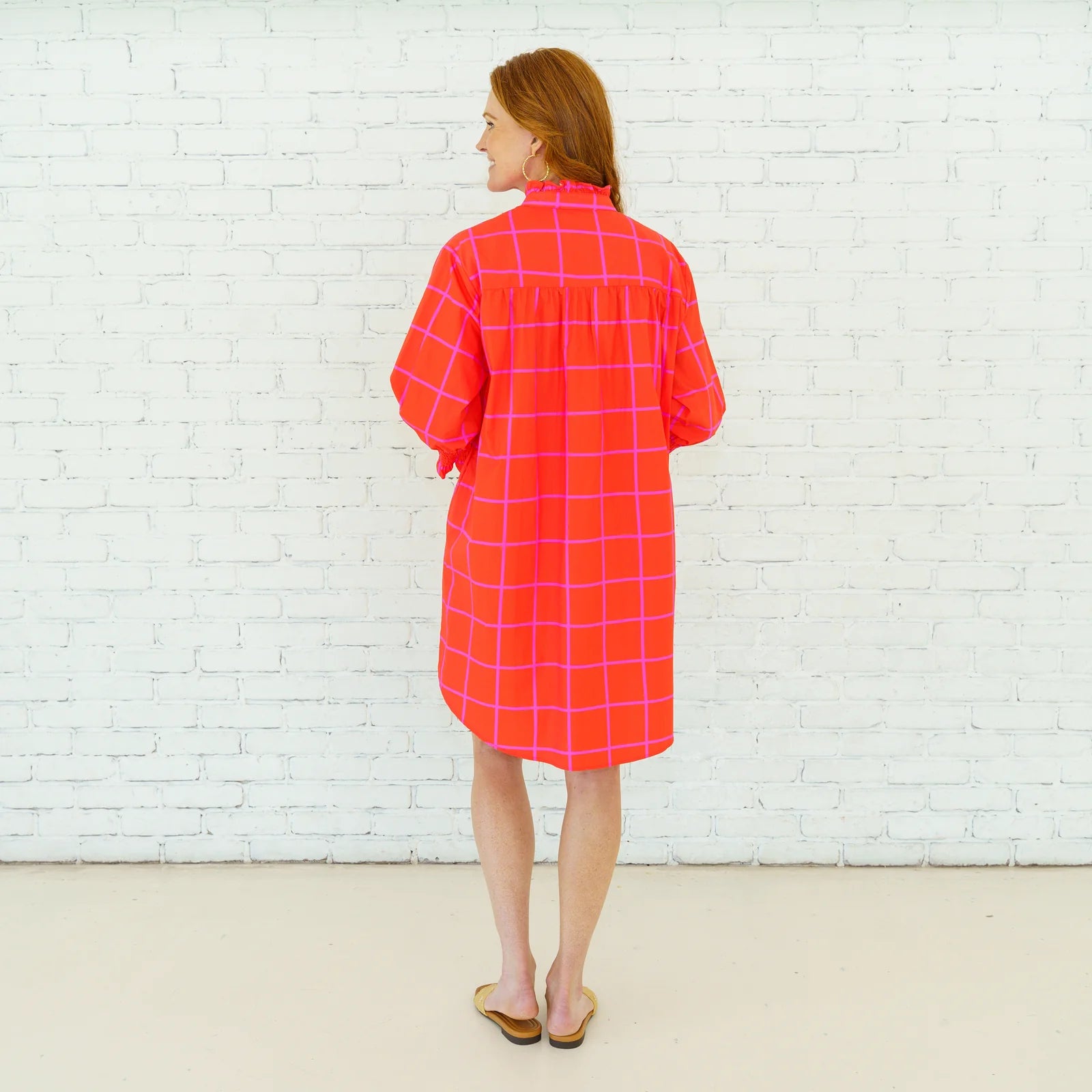 kimberly park dress red and pink