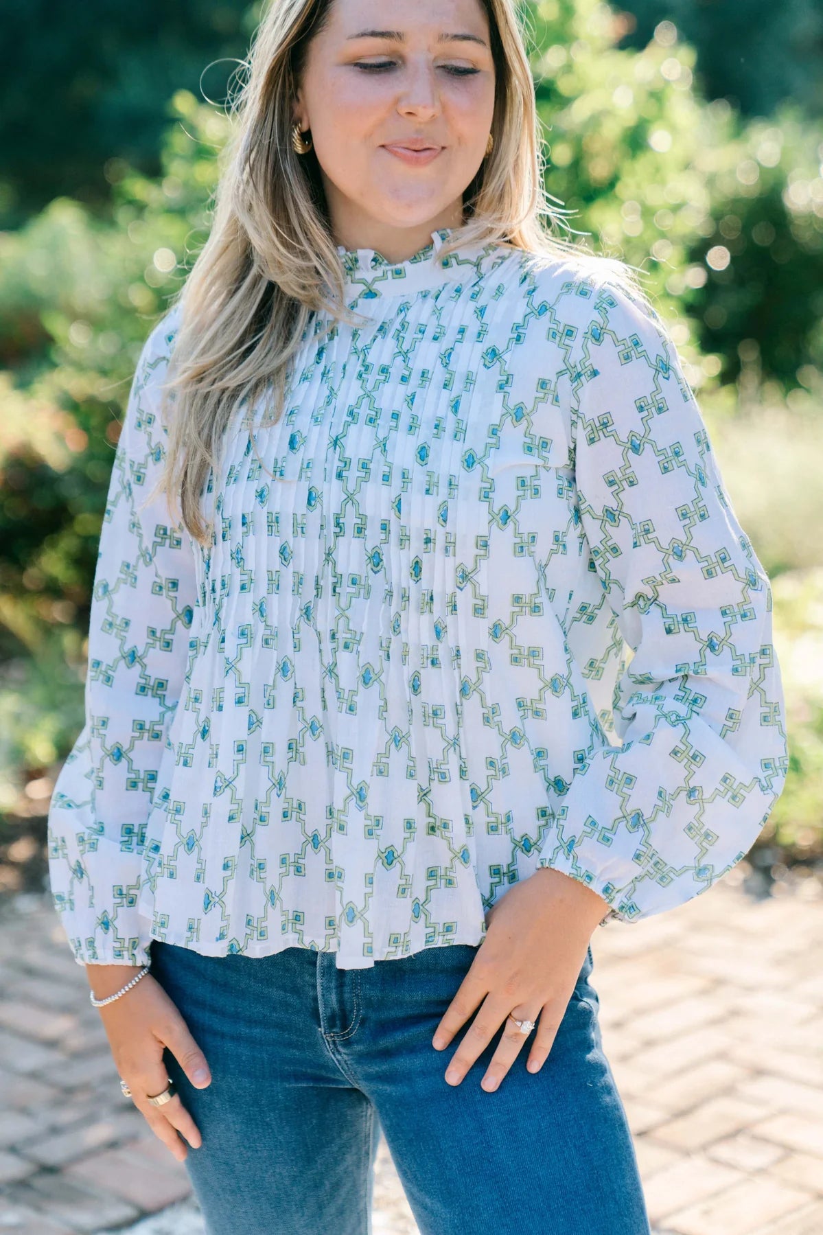 kinsey blouse sagebrush