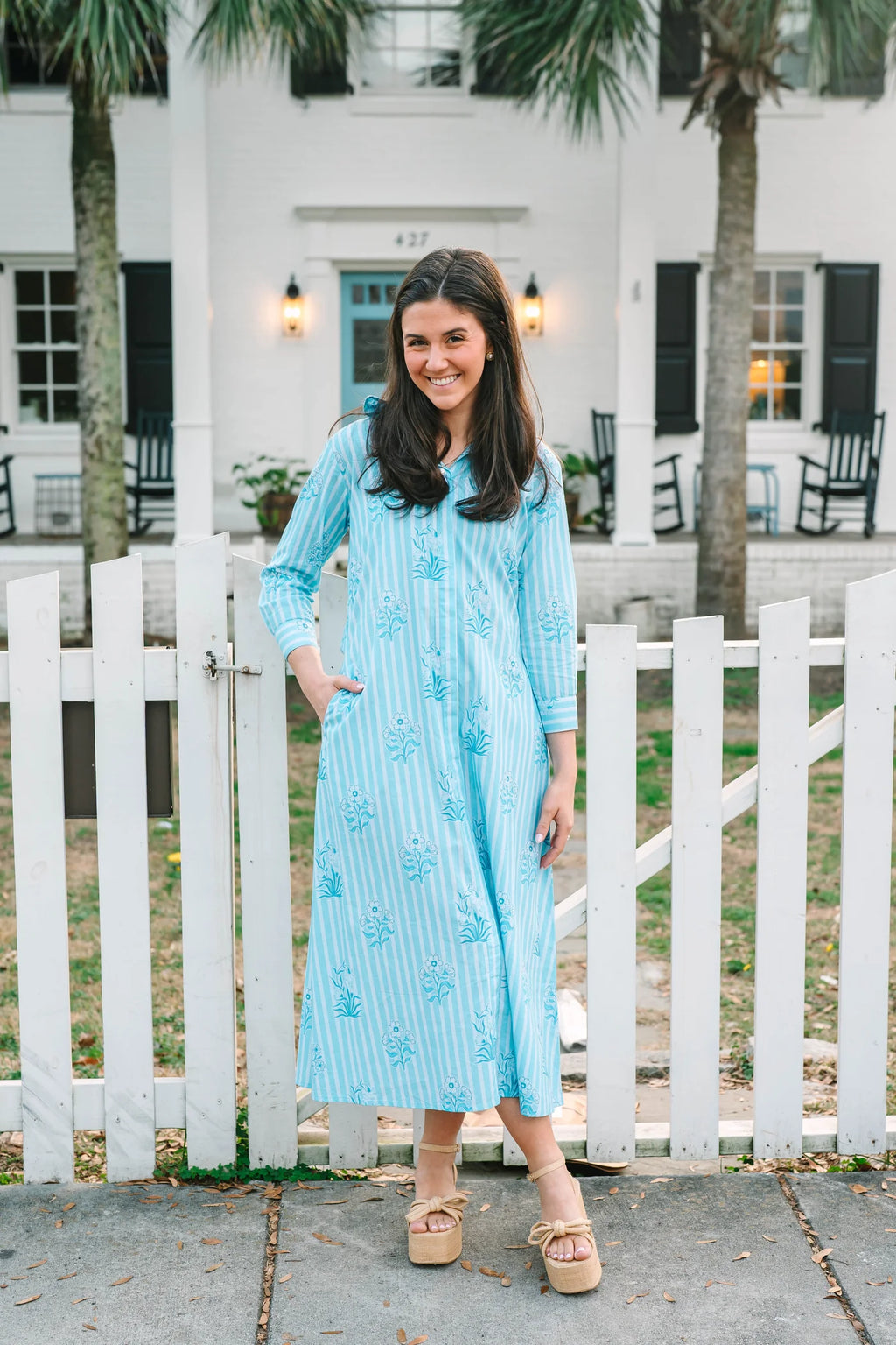 bailey bluebell stripe dress