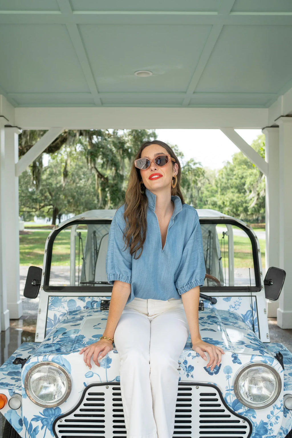 poppy top denim chambray