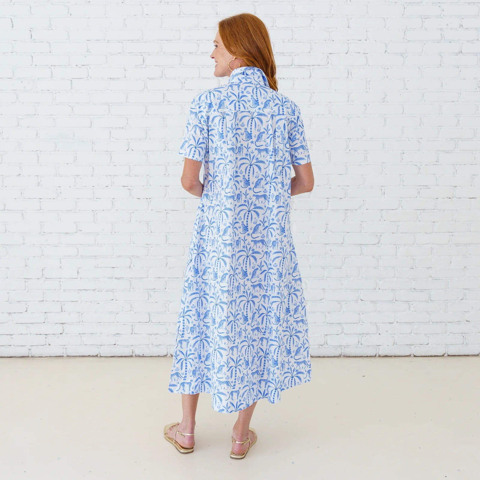 millie dress jungle blue
