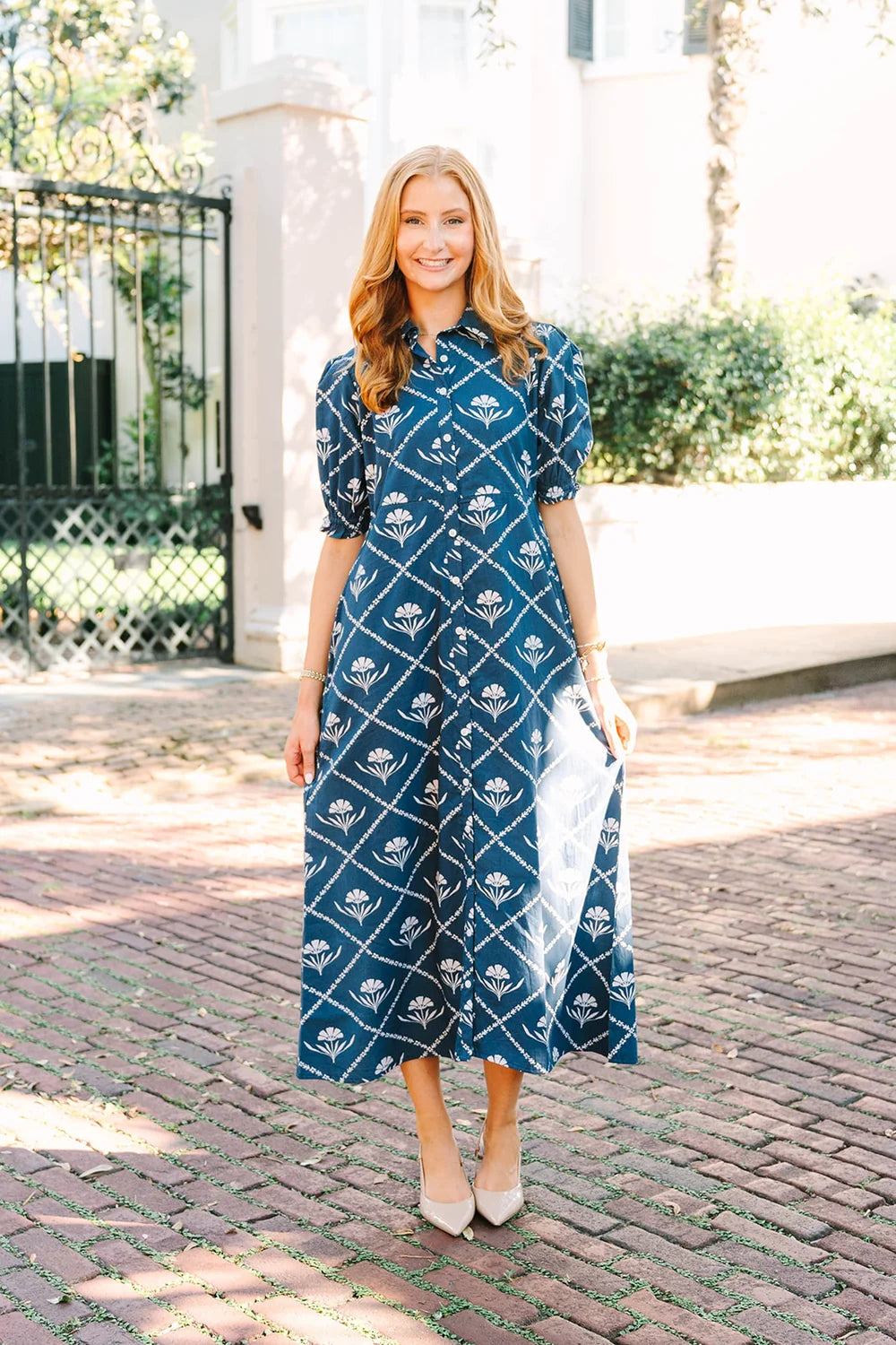 paloma dress navy peony