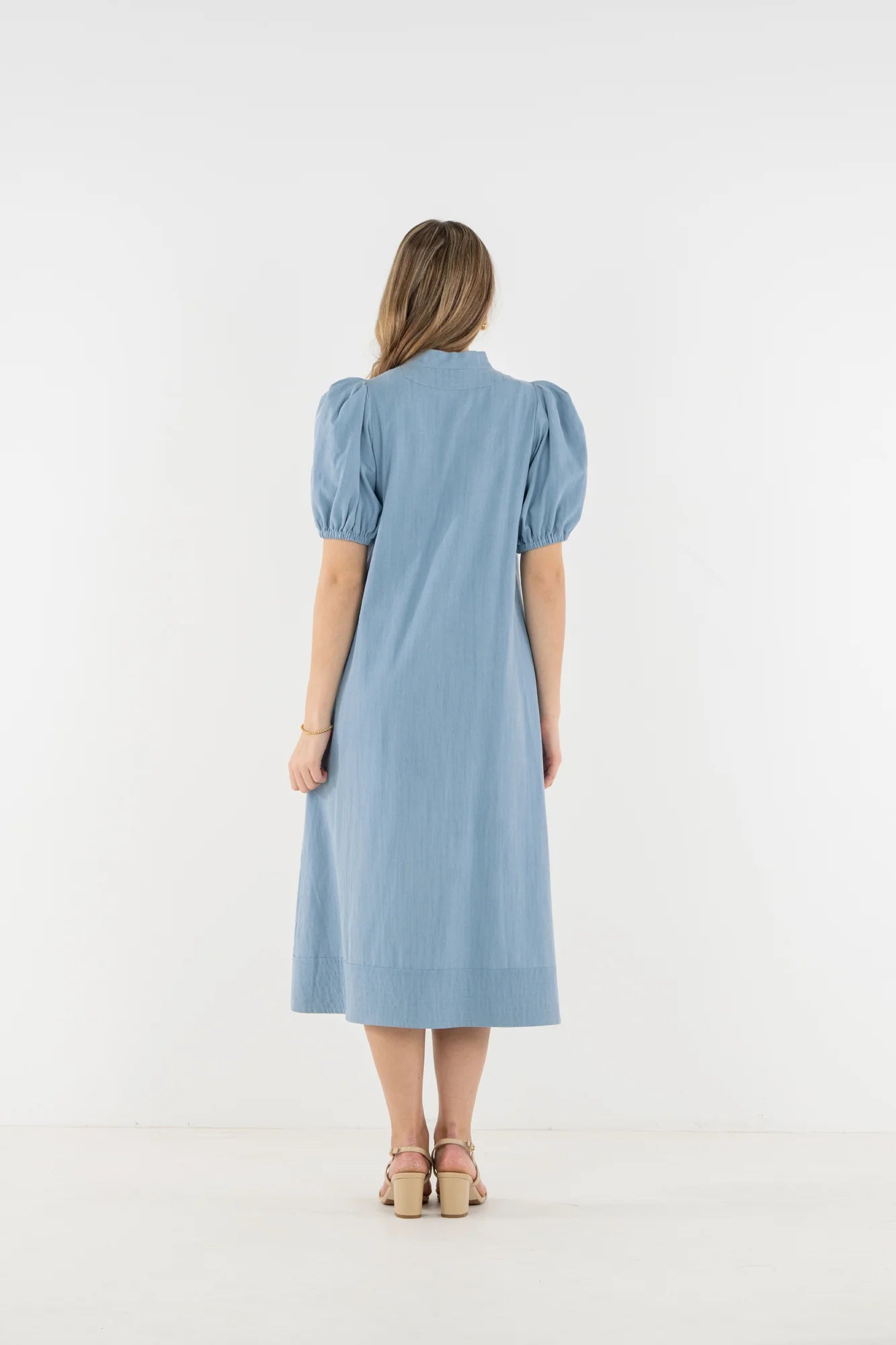 hampton dress denim chambray
