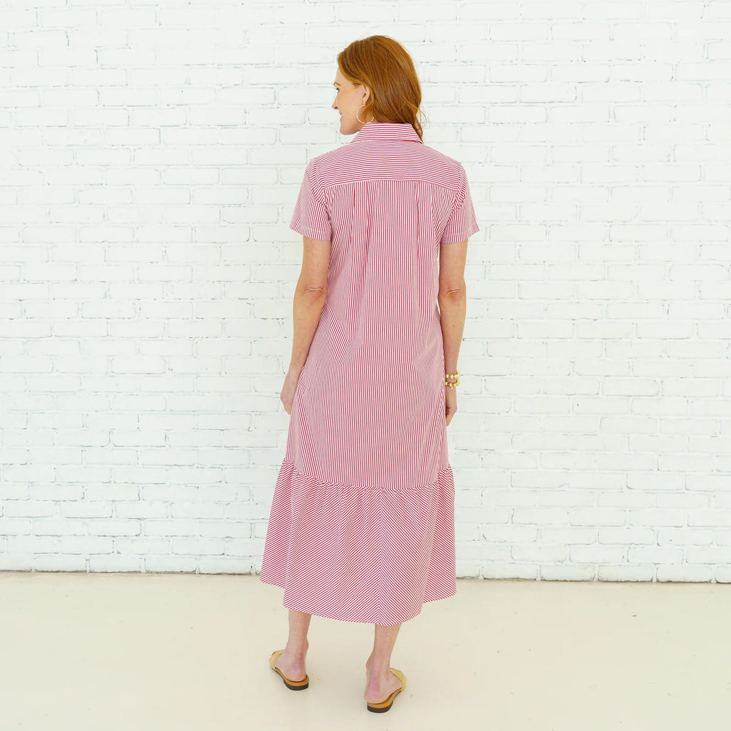 maddie dress red stripe