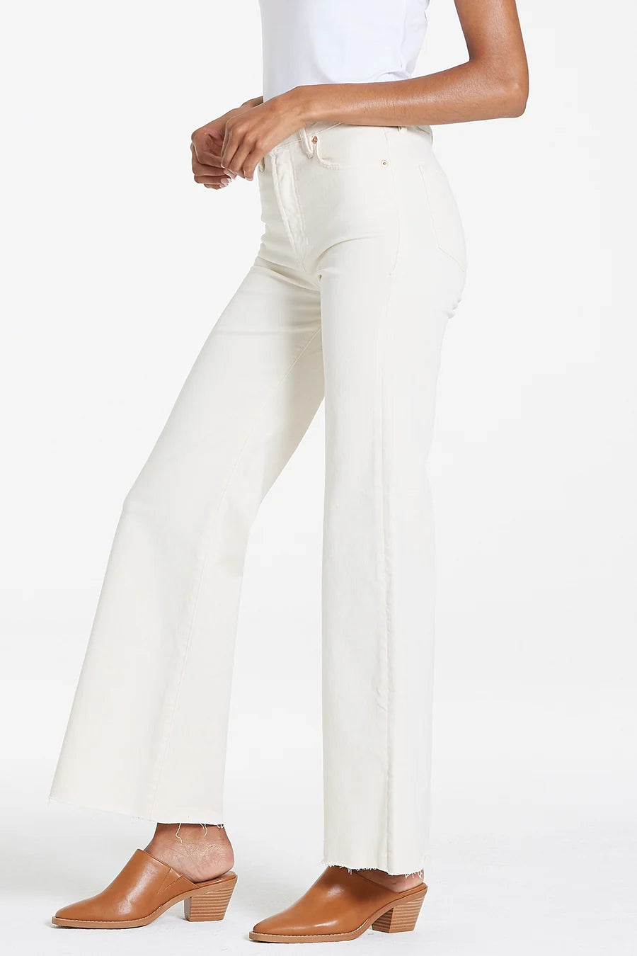 fiona high rise wide leg jeans wheat