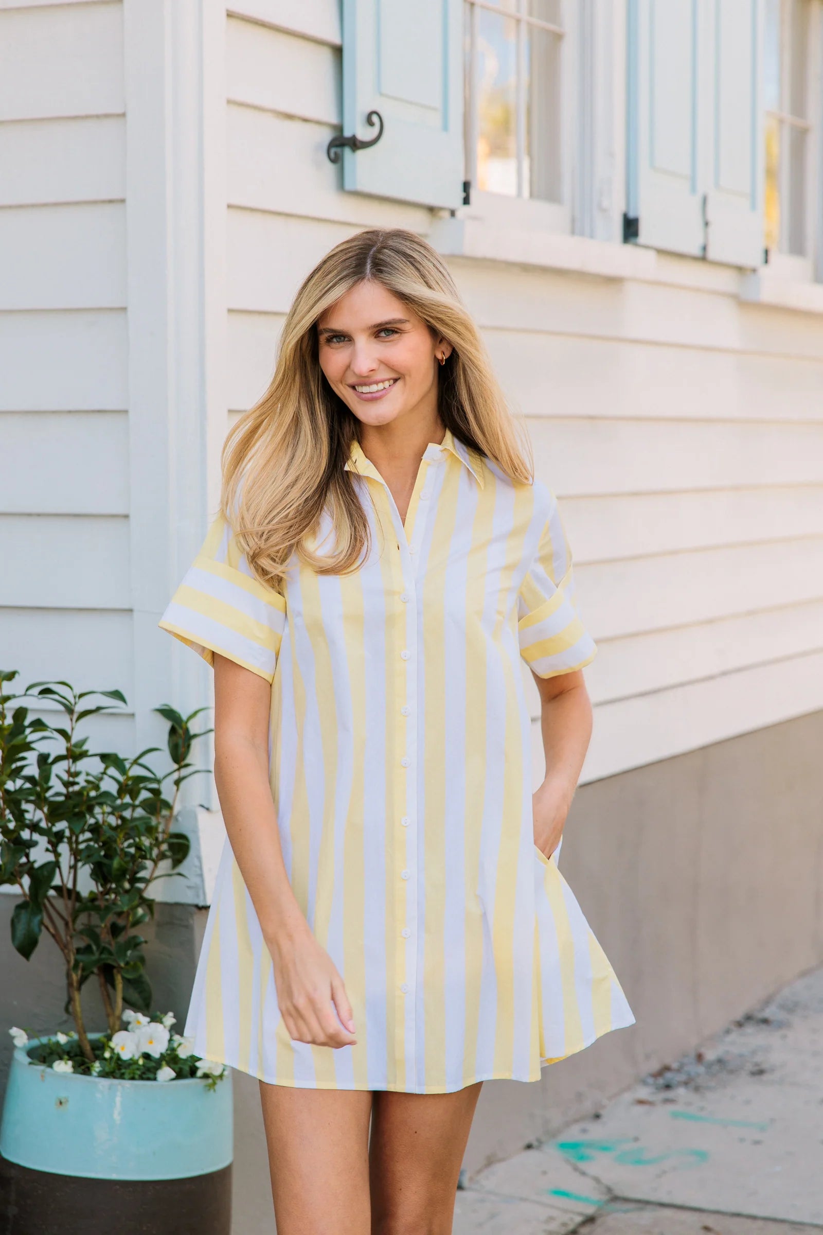 dock dress in club stripe