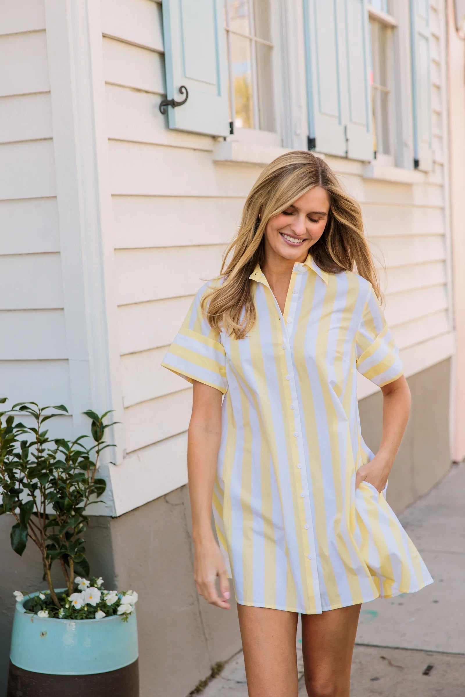 dock dress in club stripe