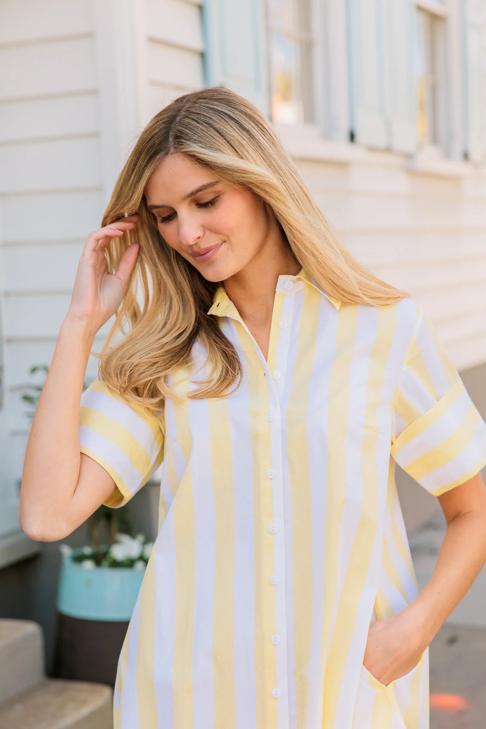 dock dress in club stripe