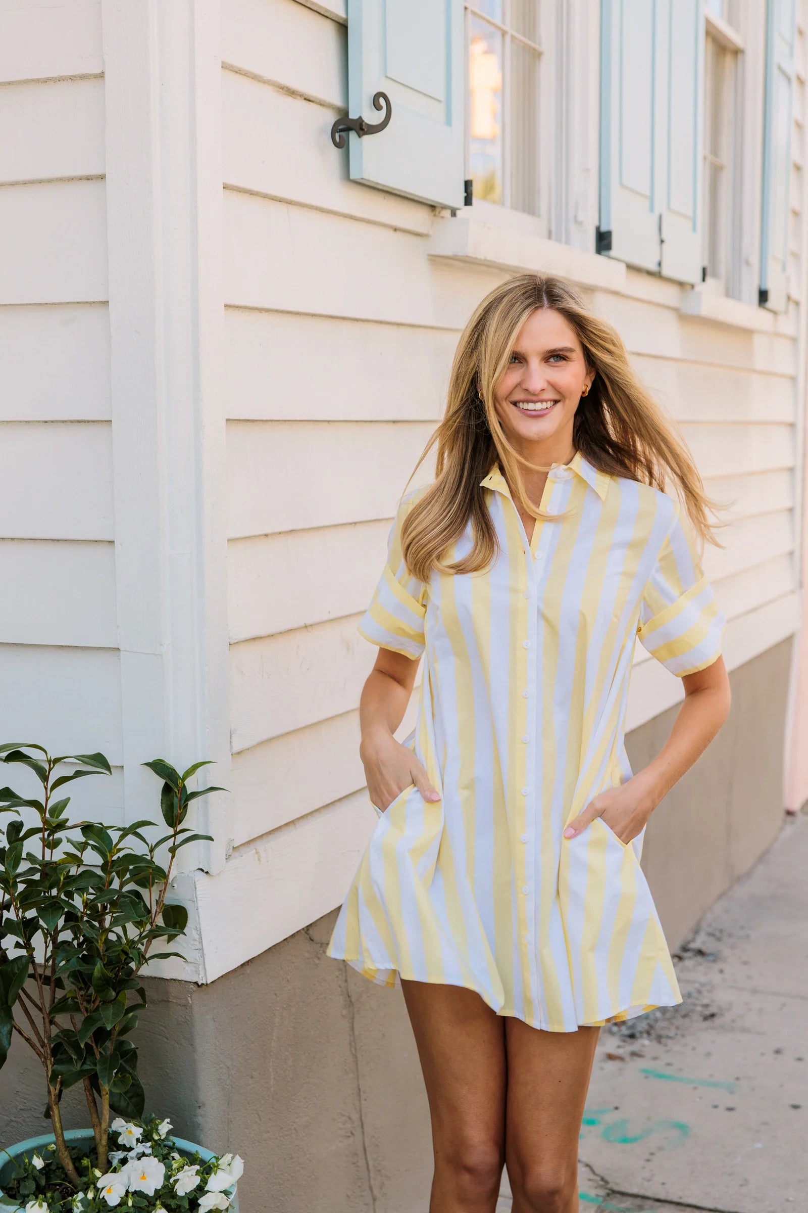 dock dress in club stripe