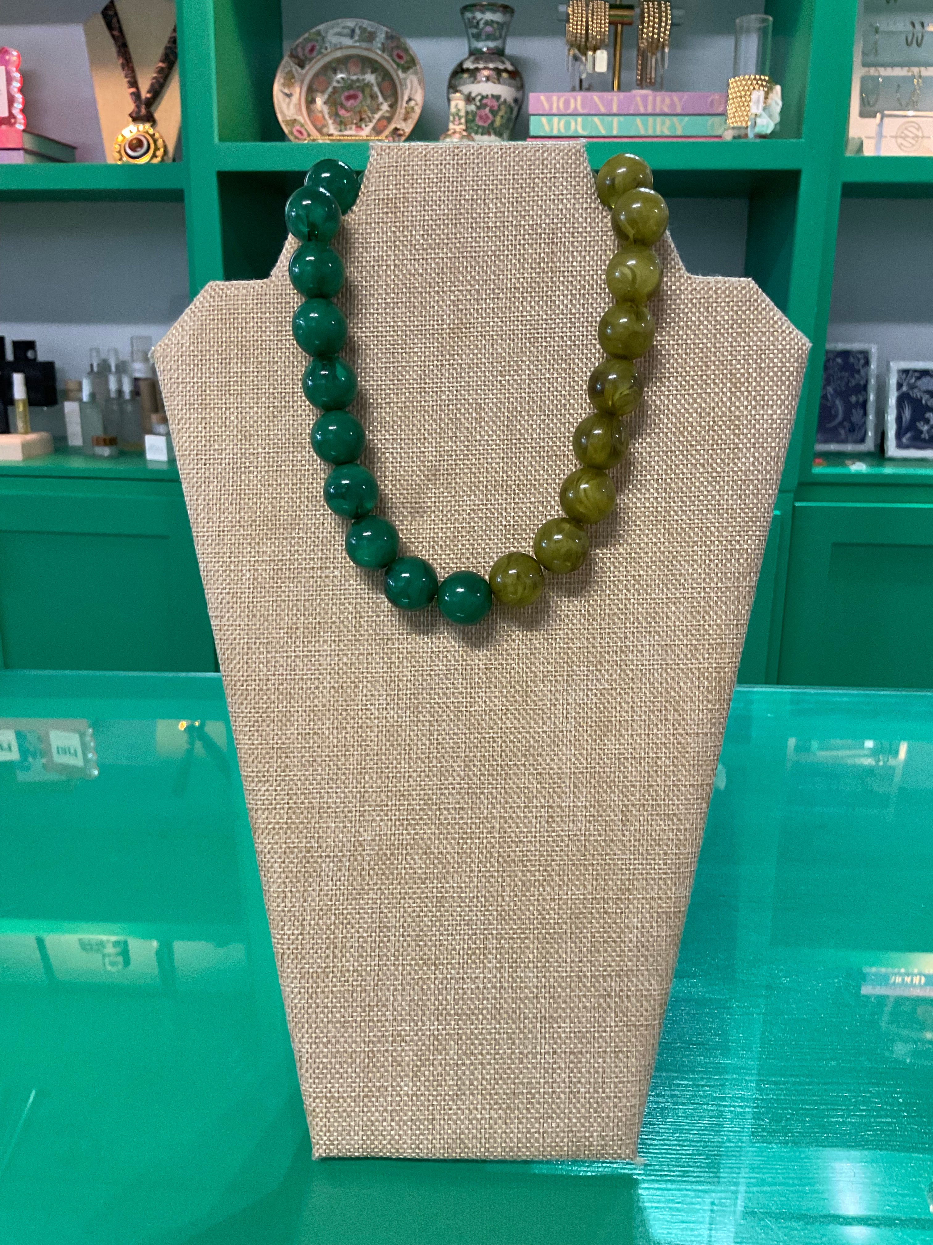 fall bauble beaded necklace