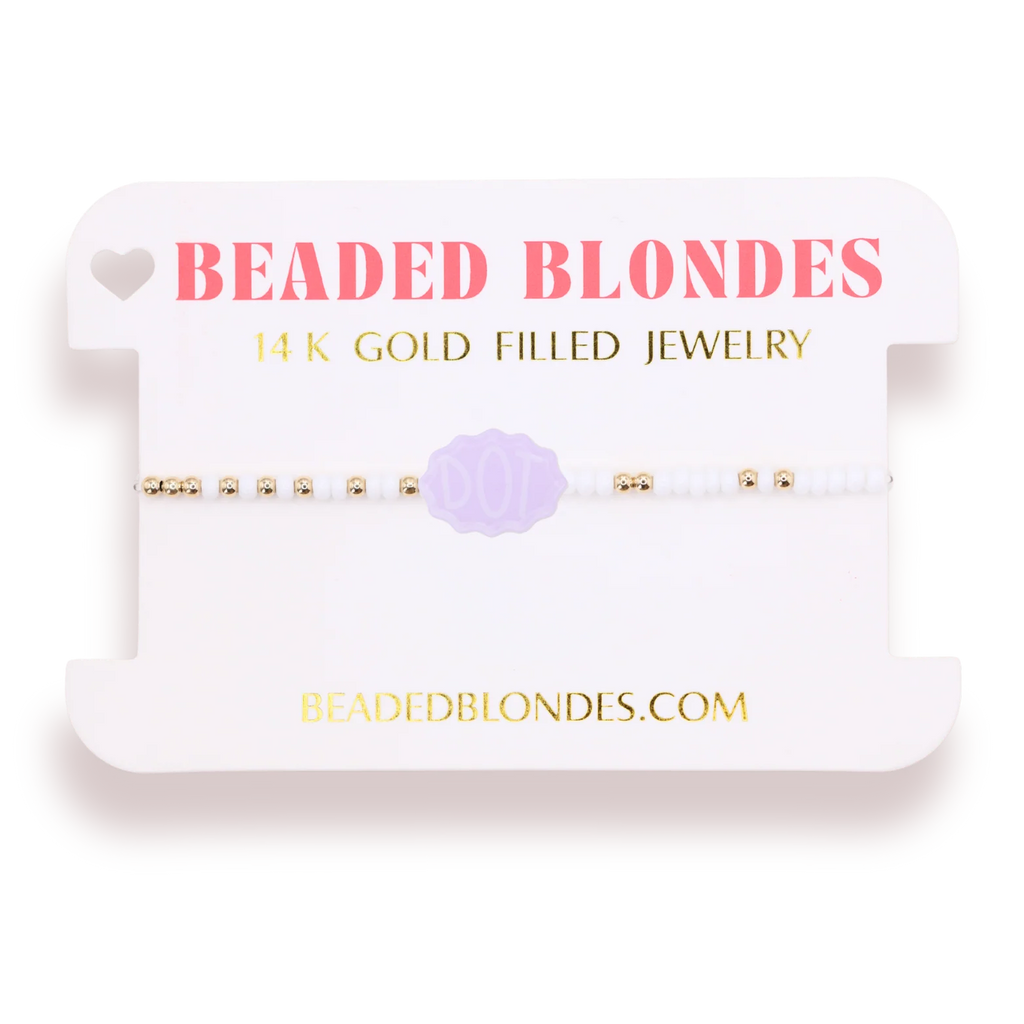 dot beaded bracelet on color