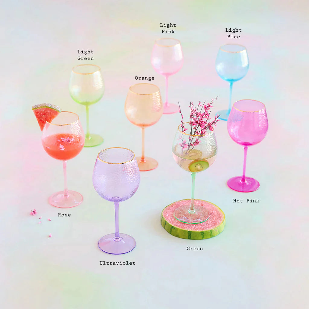 rainbow wine glass