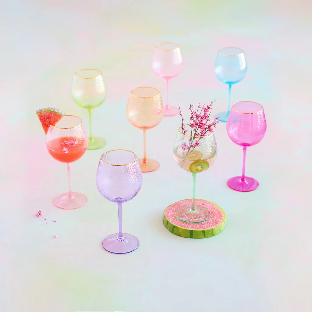 rainbow wine glass